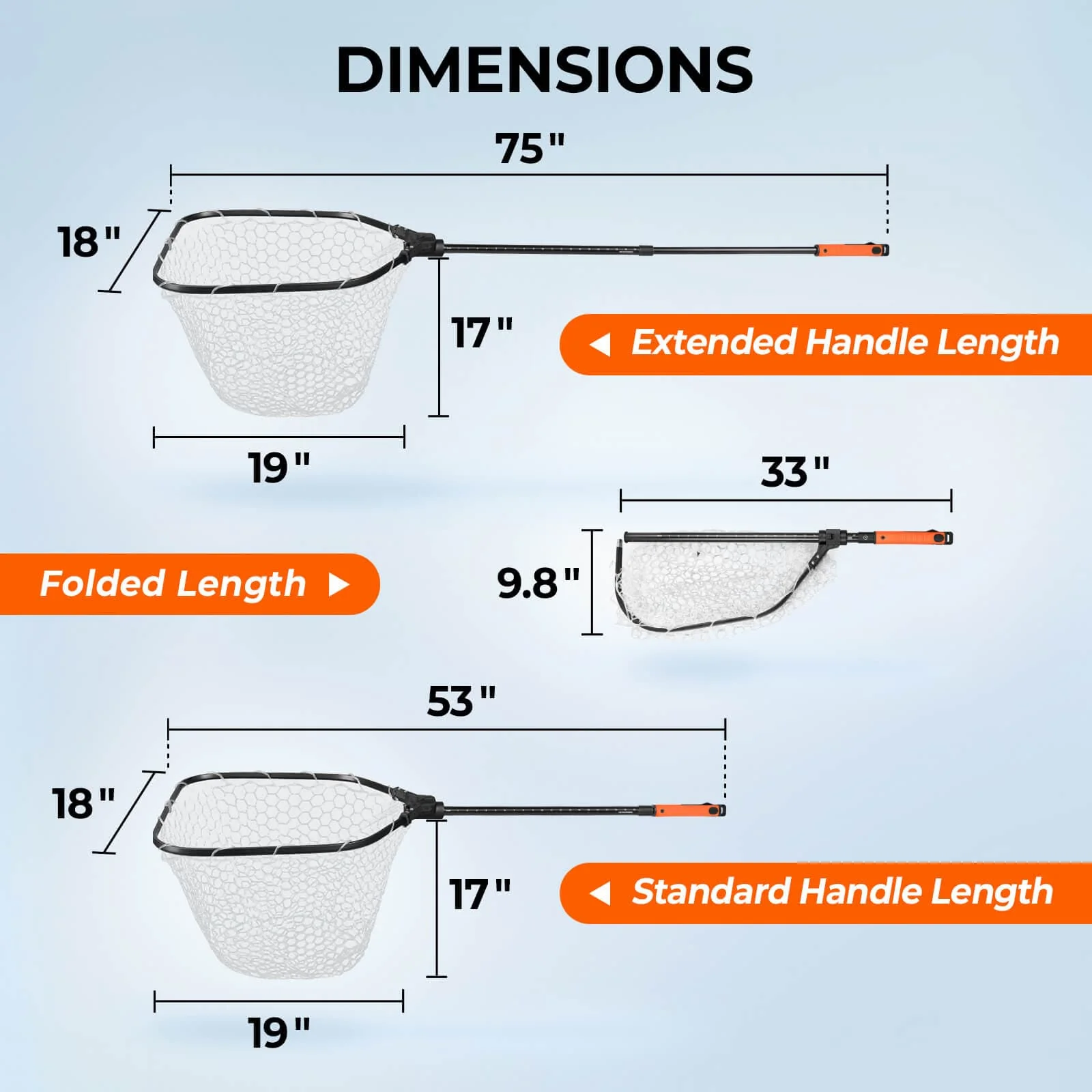 KastKing Brutus Foldable Extendable Fishing Net With Boat Hook - Image 19