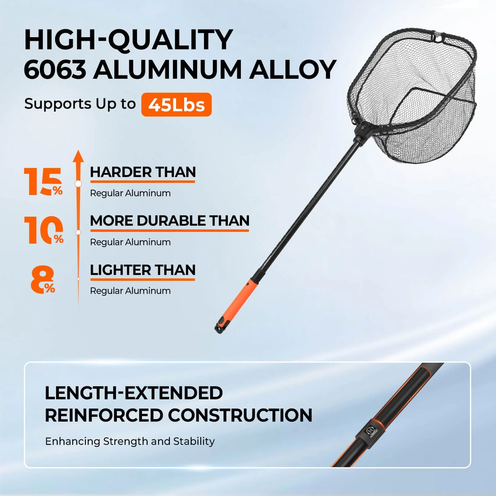 KastKing Brutus Foldable Extendable Fishing Net With Boat Hook - Image 9