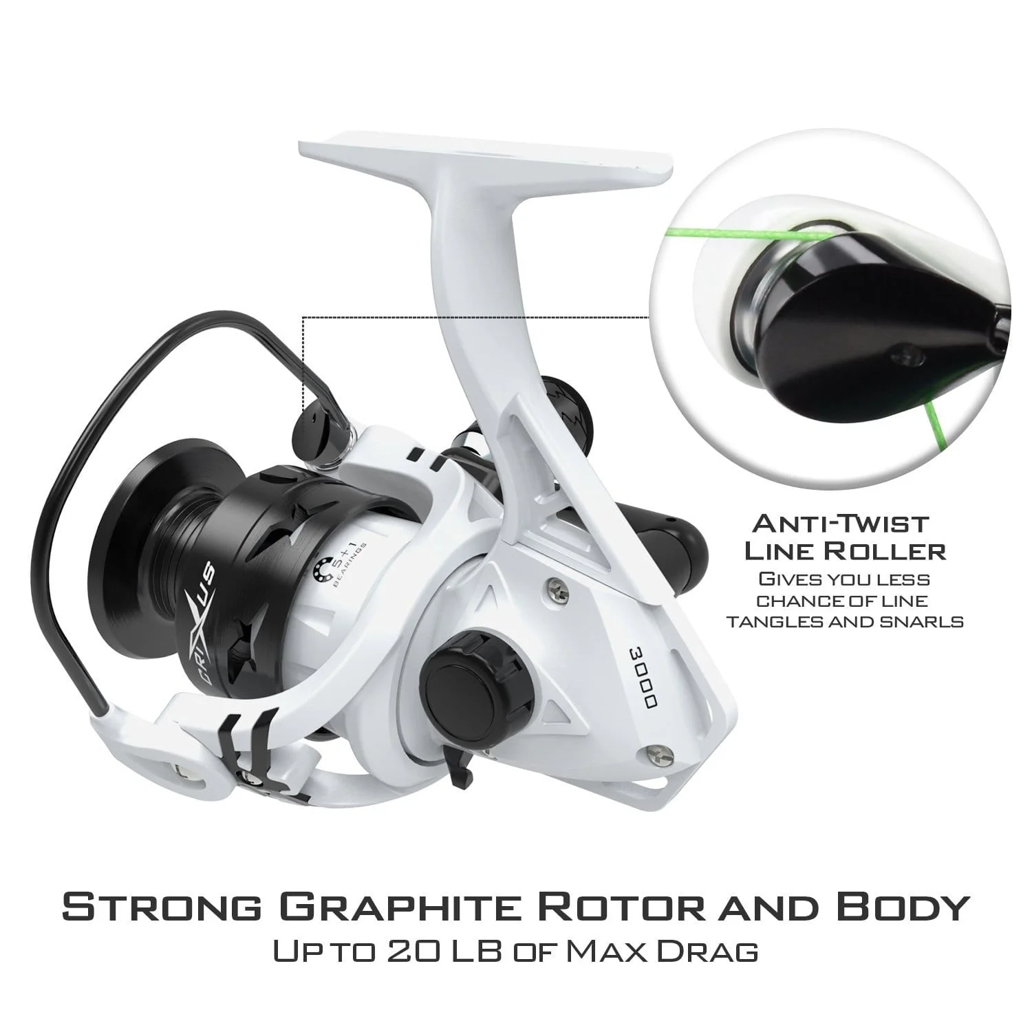 KastKing Crixus Spinning Fishing Rod and Reel Combo - Image 7