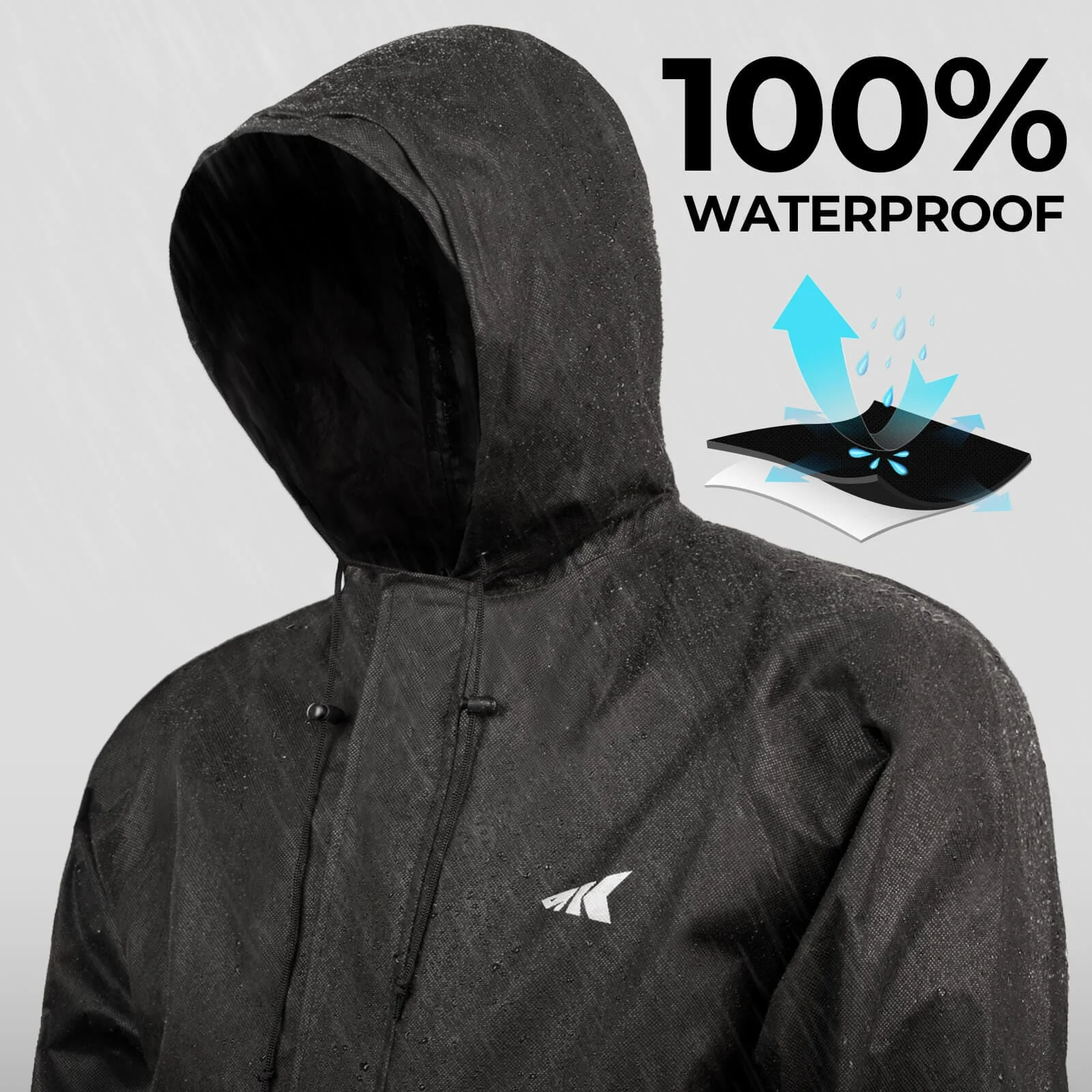 KastKing AquaLite Rain Suit, Waterproof Breathable Lightweight Rainwear - Image 4