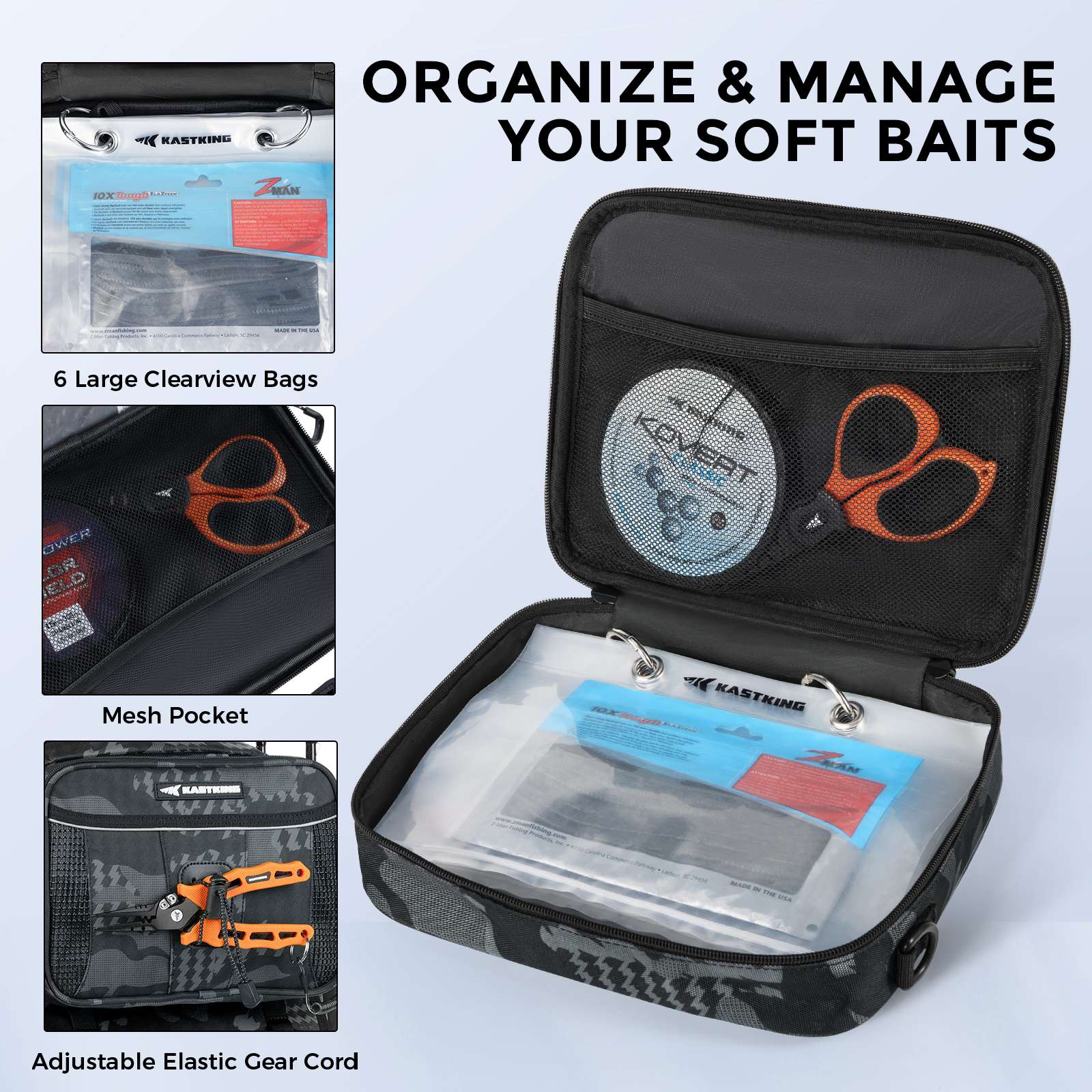 KastKing BaitSpace Detachable Bait Binder Tackle Bag - Image 6
