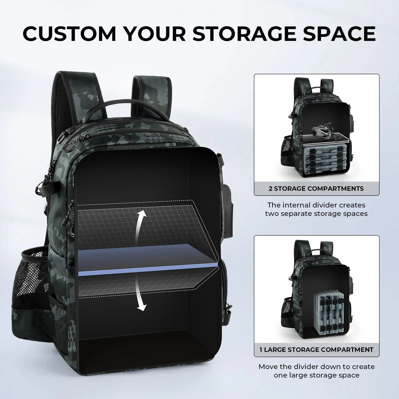 KastKing BaitSpace Fishing Tackle Backpack - Image 10