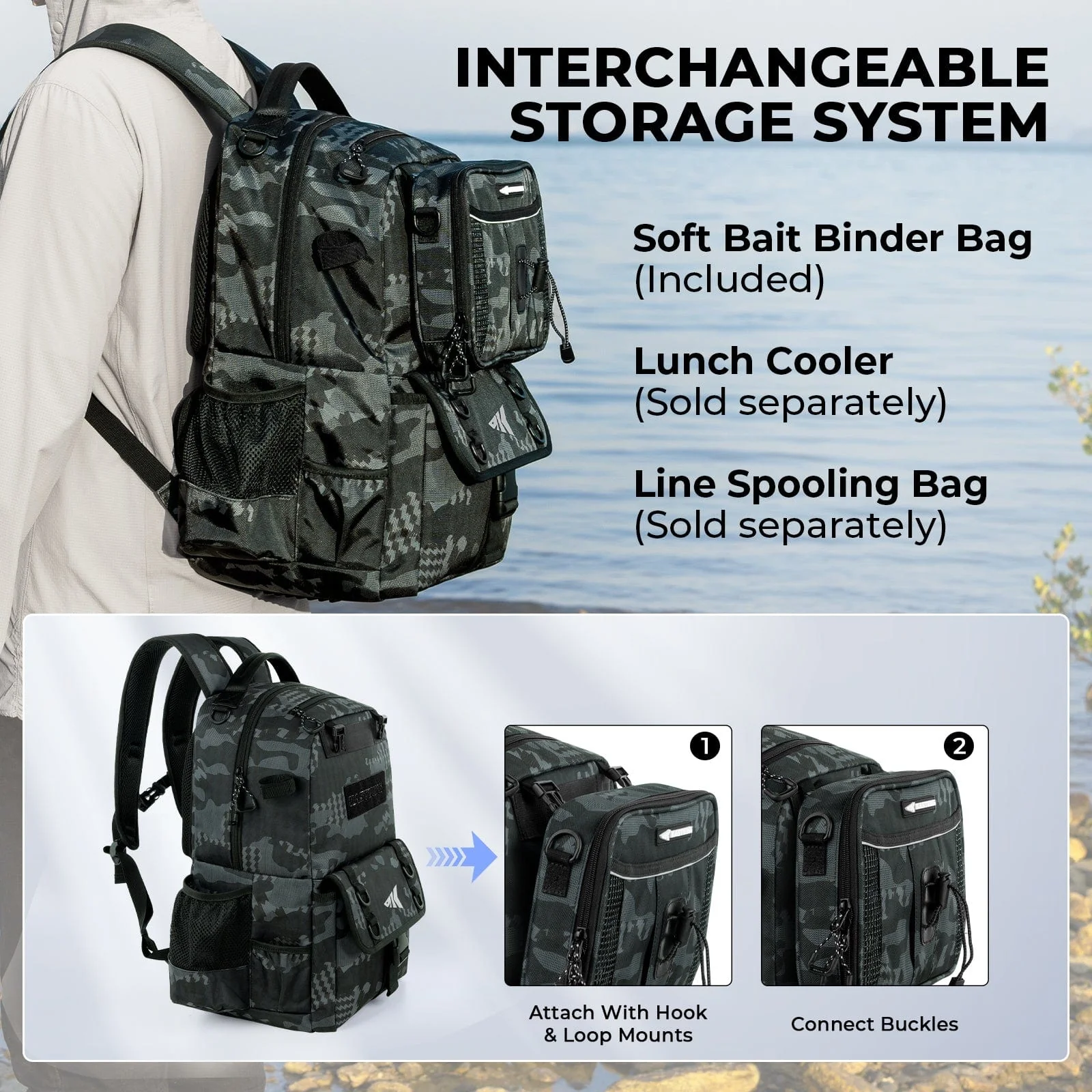 KastKing BaitSpace Fishing Tackle Backpack - Image 5