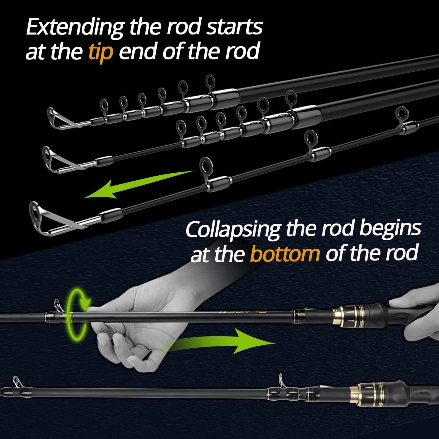 KastKing Blackhawk II Telescopic Fishing Rods - Image 8