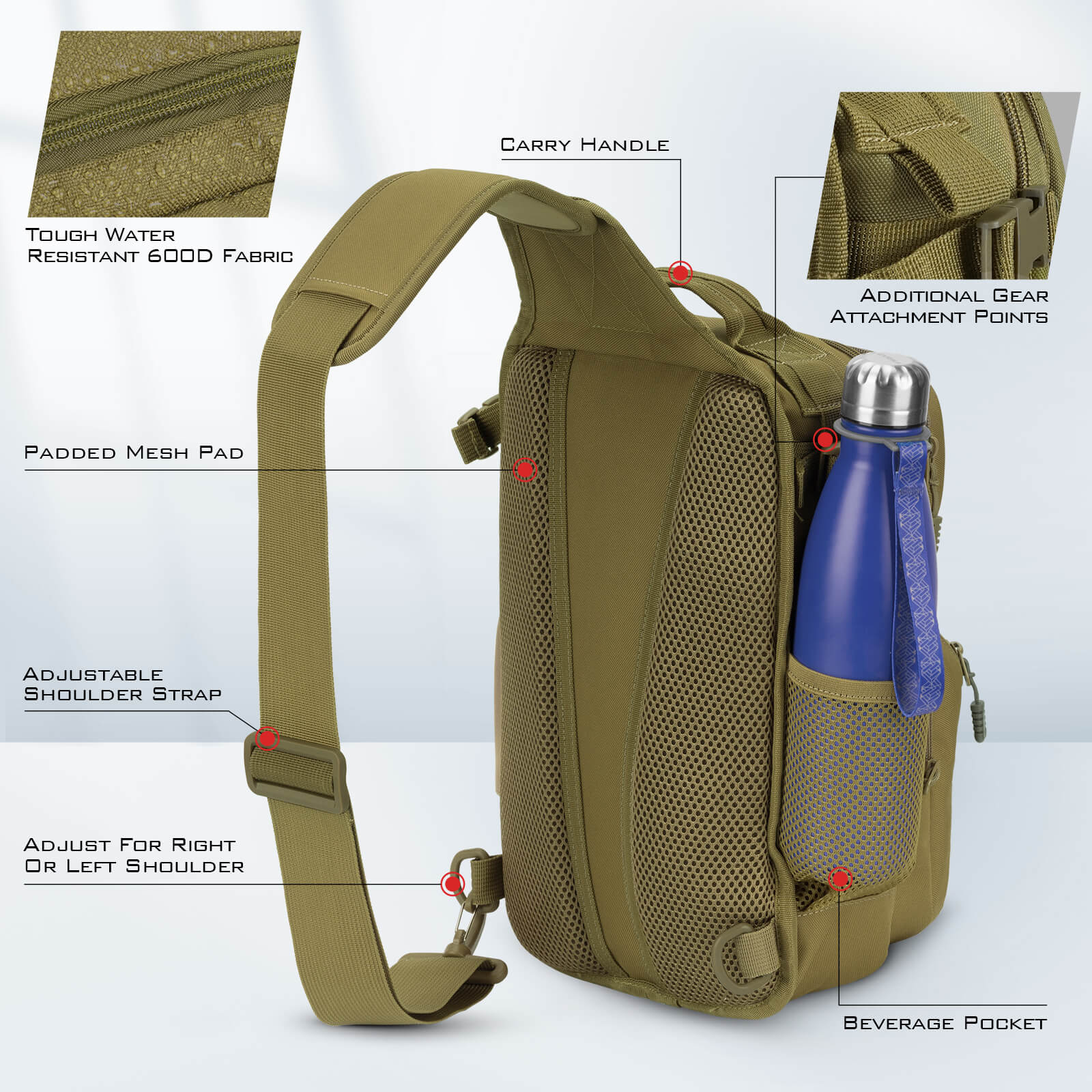 KastKing BlowBak Tactical Fishing Sling Tackle Storage Bag - Image 6