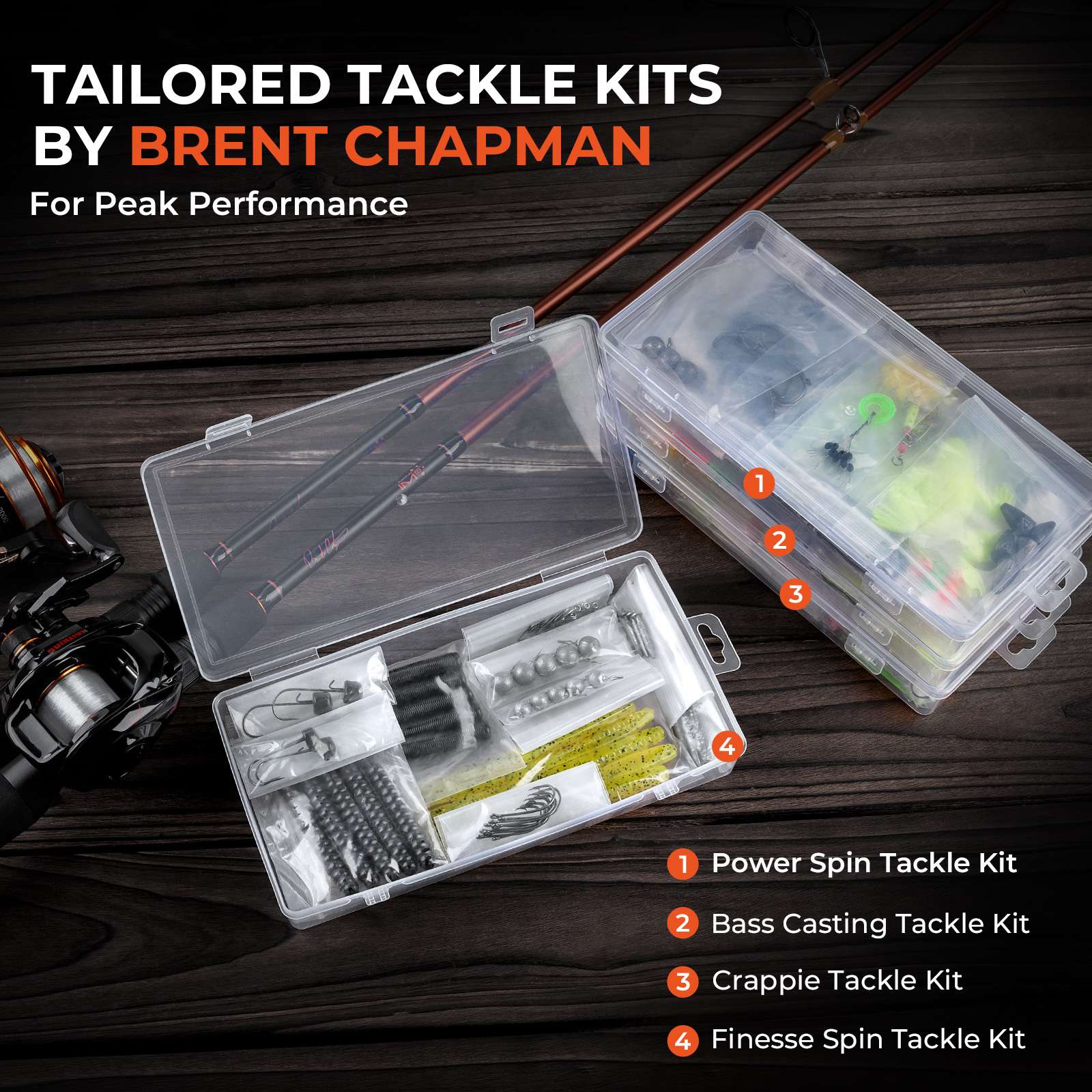 KastKing Brent Chapman Spinning Fishing Rod and Reel Combo with Tackle Kit - Image 3