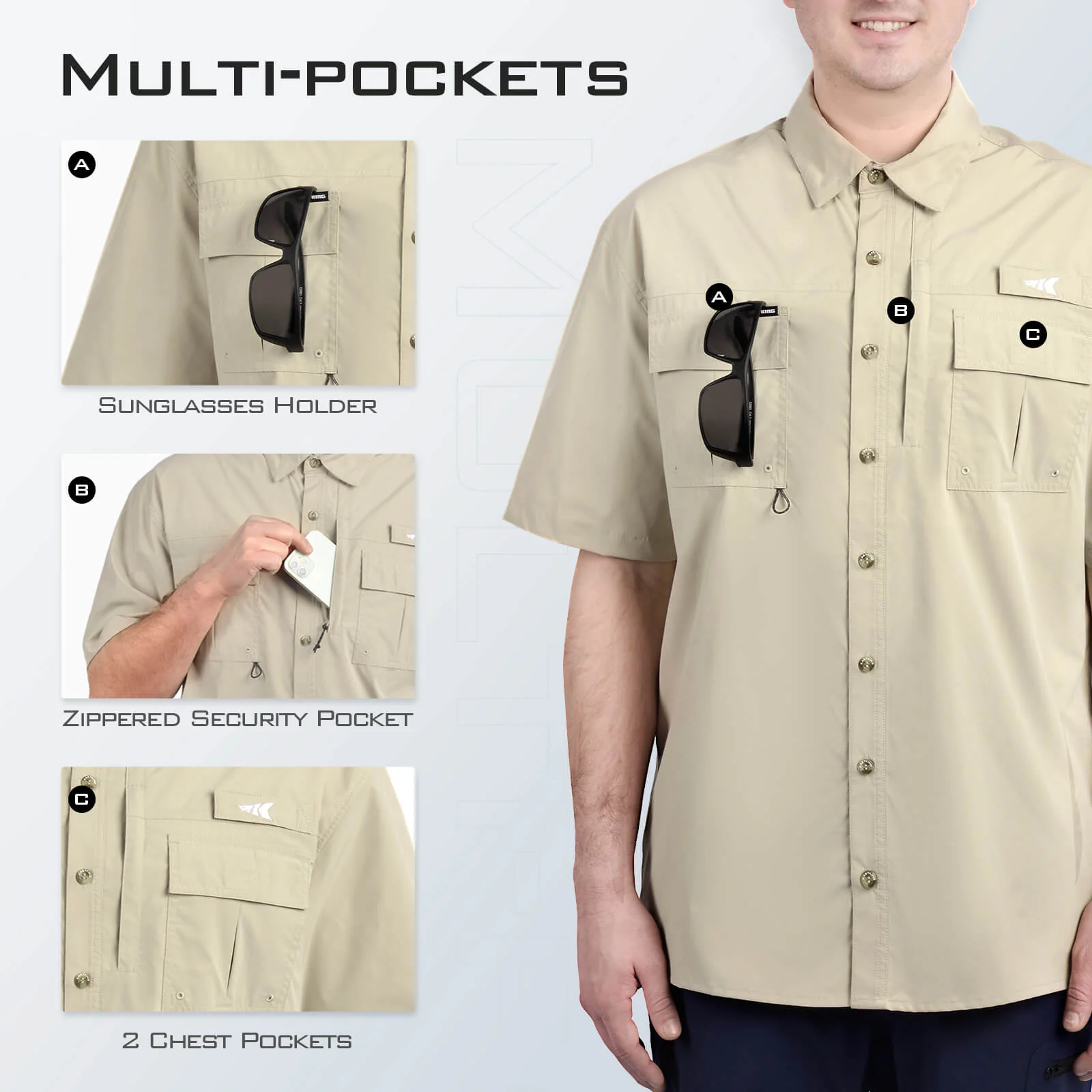 KastKing Casual Short Sleeve Button Down Shirts - Image 8