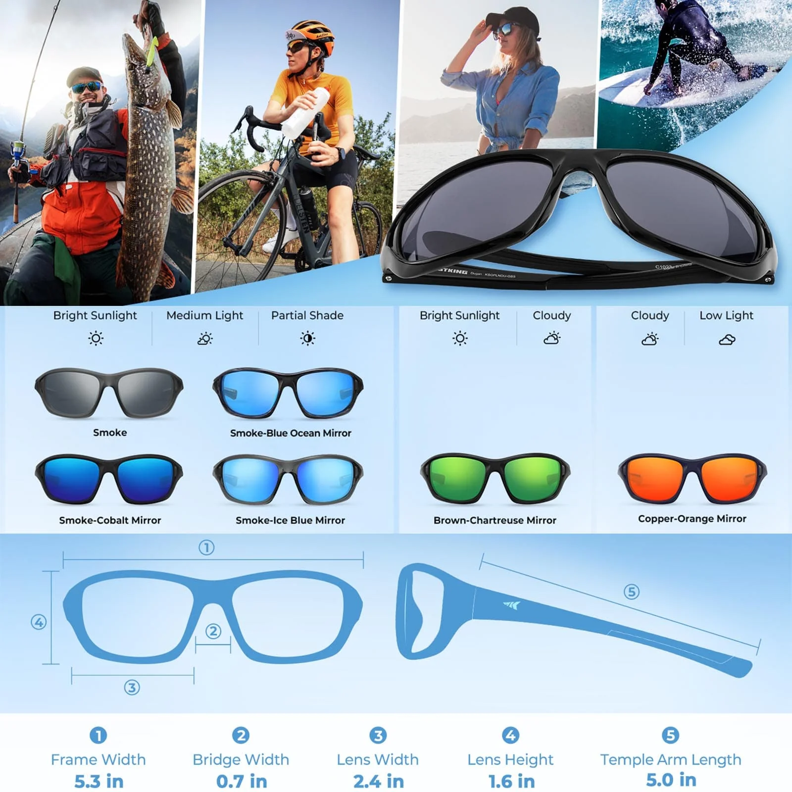 KastKing Dugan Polarized Sport Sunglasses for Men and Women - Image 25