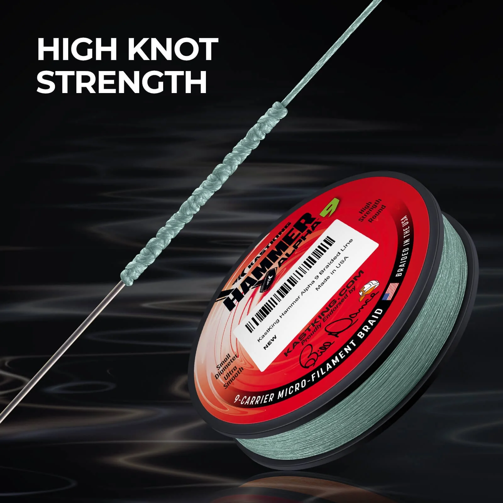 KastKing Hammer Alpha 9 UHMWPE 300Yds Braided Fishing Line - Image 8