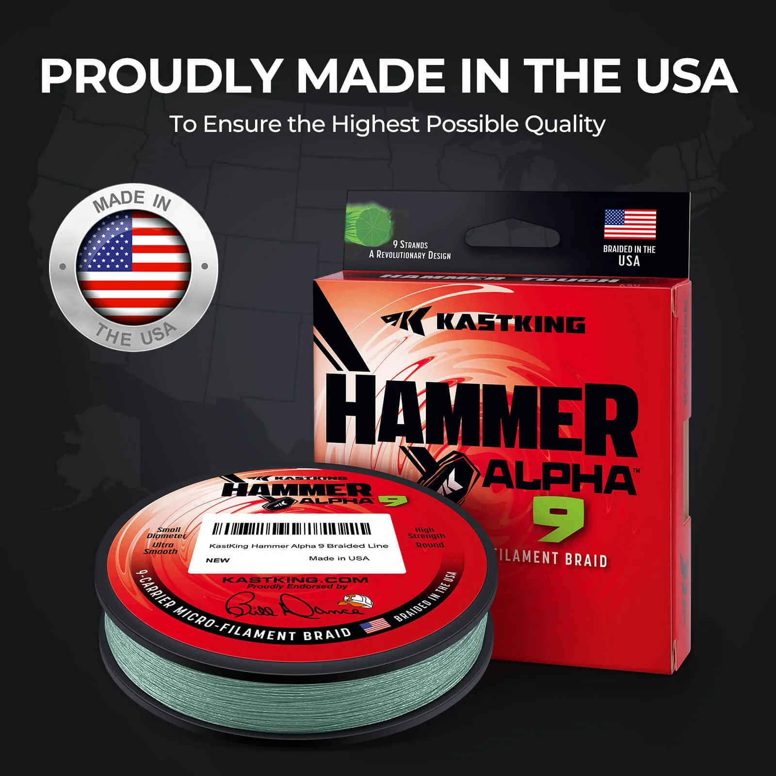KastKing Hammer Alpha 9 UHMWPE 300Yds Braided Fishing Line - Image 9