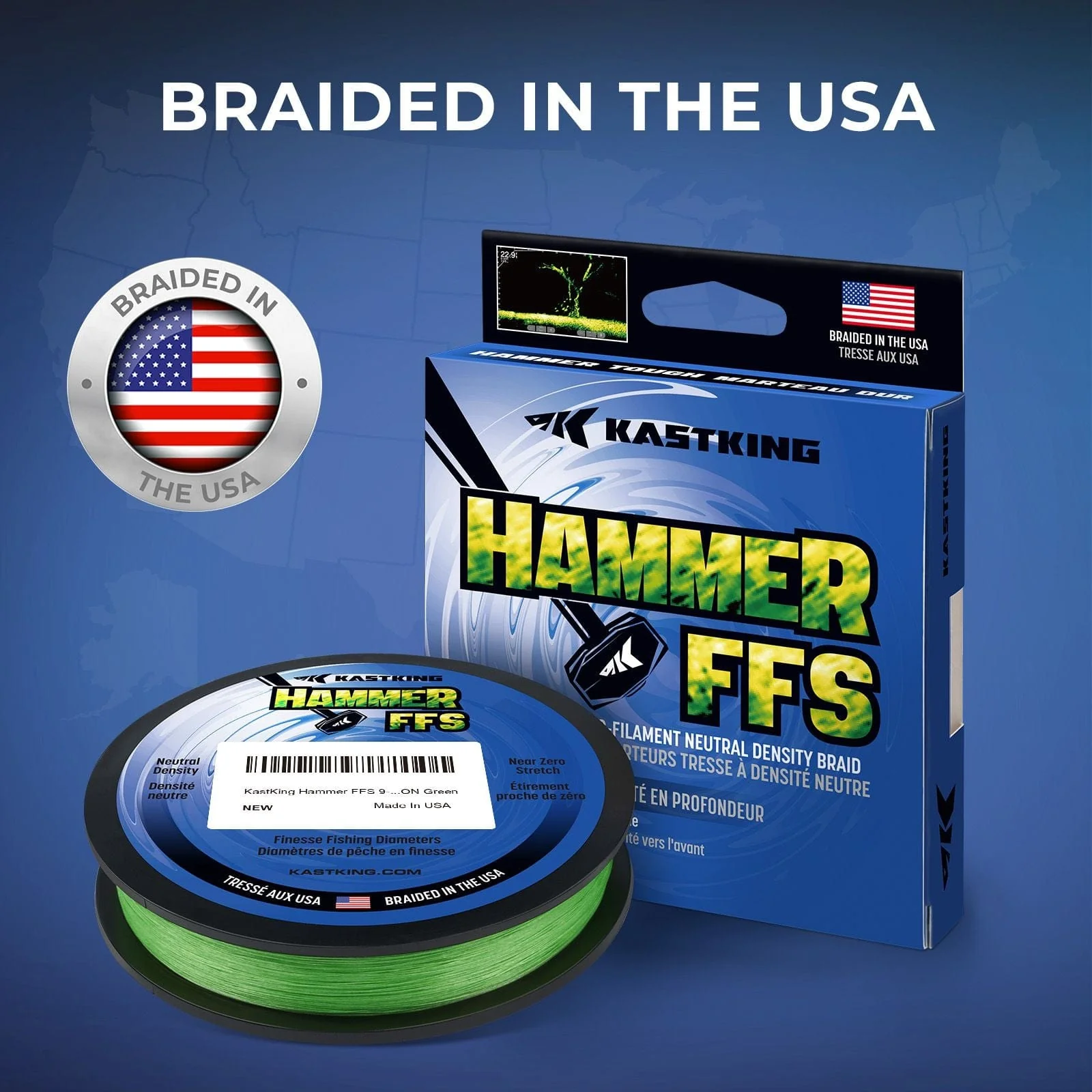 KastKing Hammer FFS Finesse Neutral Density Braided Fishing Line - Image 10