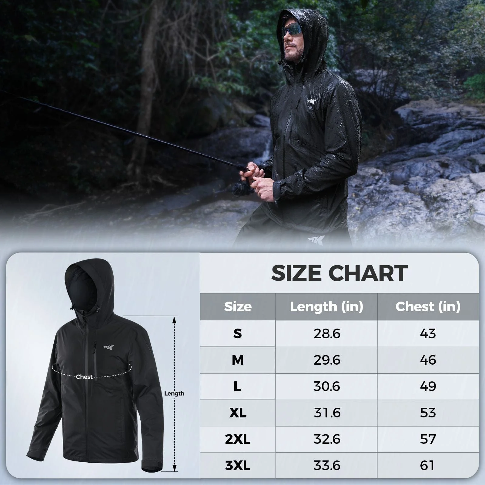 KastKing HydroArmor Lightweight Rain Jacket - Image 14