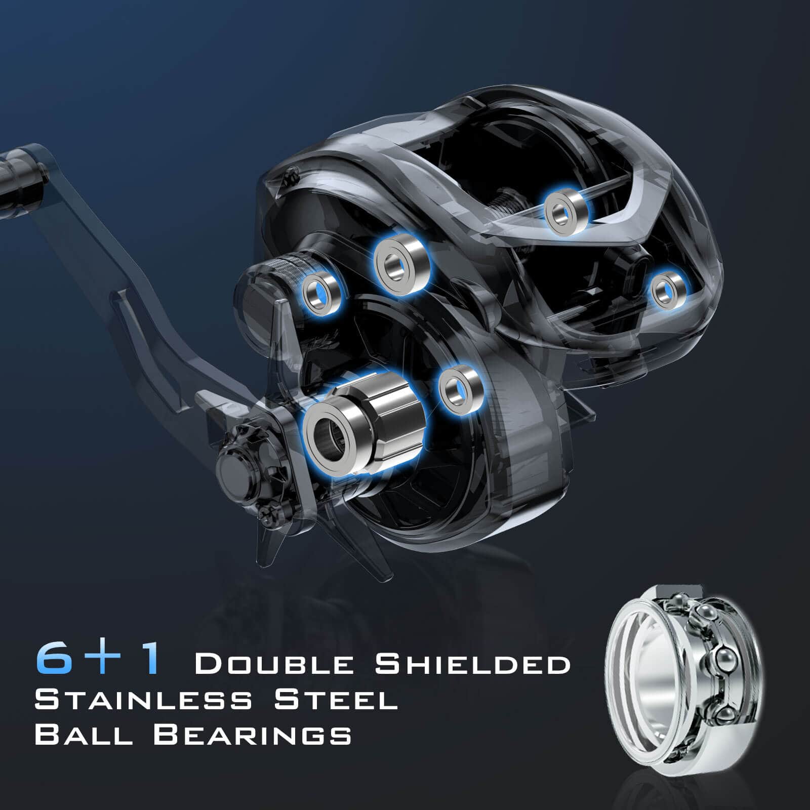KastKing Kapstan Elite 300 Powerful Handle Baitcasting Reel - Image 3