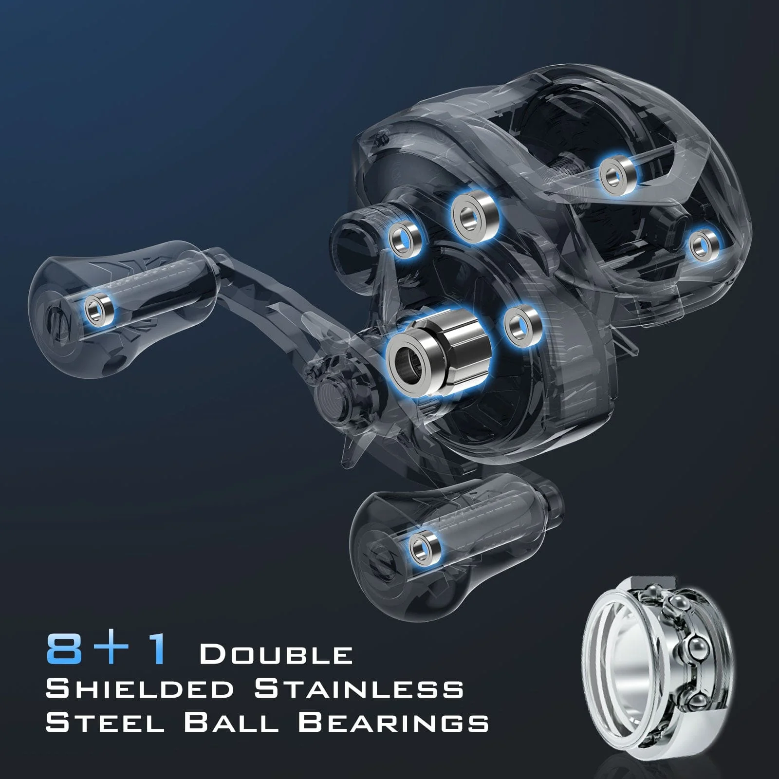 KastKing Kapstan Elite Size 300 Double Handle Baitcasting Reel - Image 12