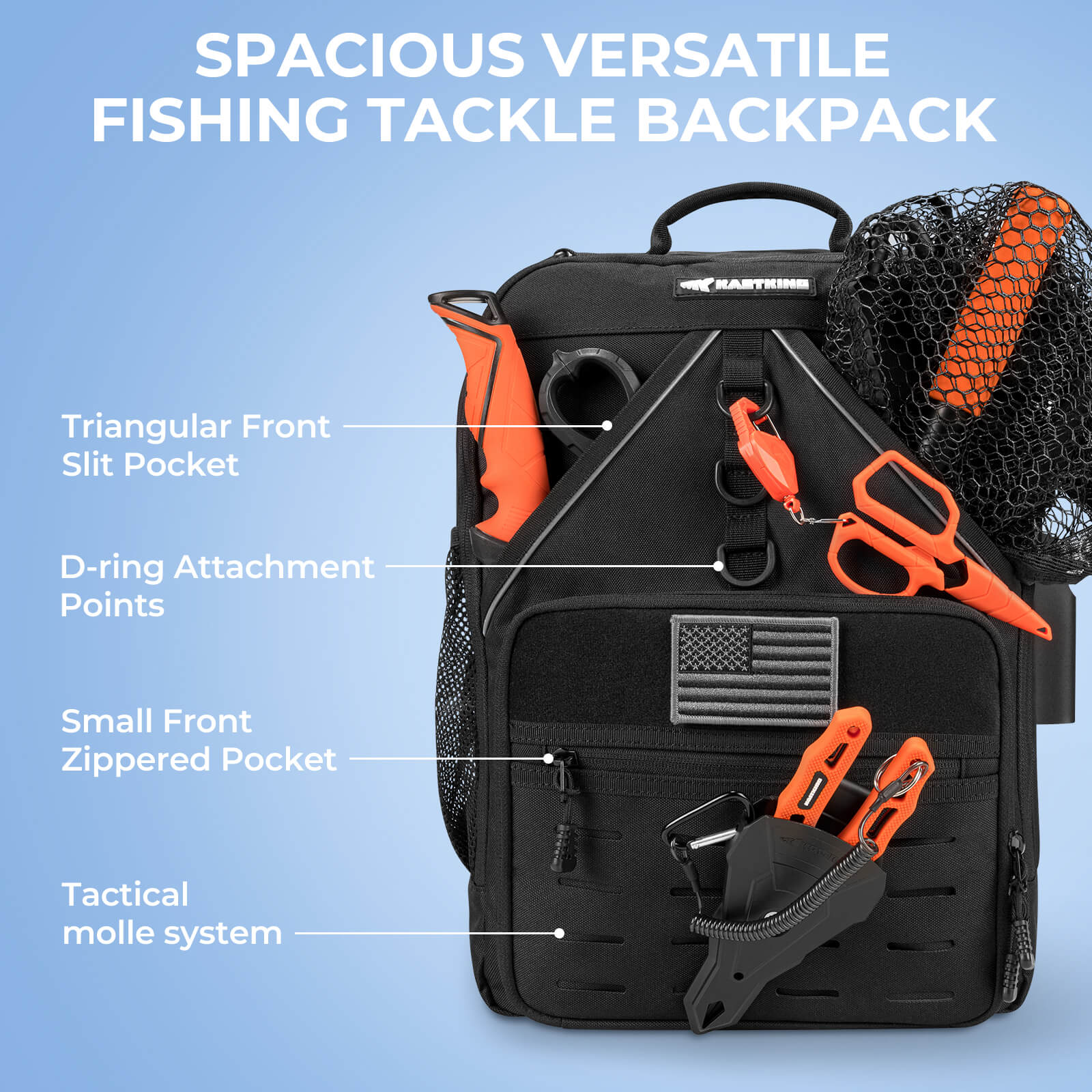 KastKing KarryAll Medium Fishing Tackle Daily Backpack - Image 7