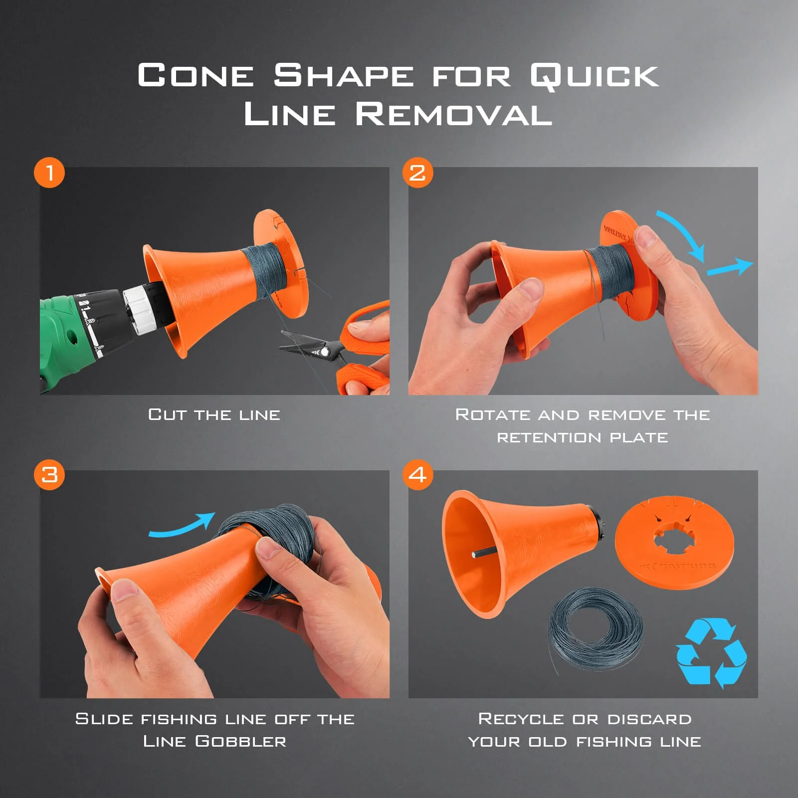 KastKing Line stripper for Cordless Drill - Image 6
