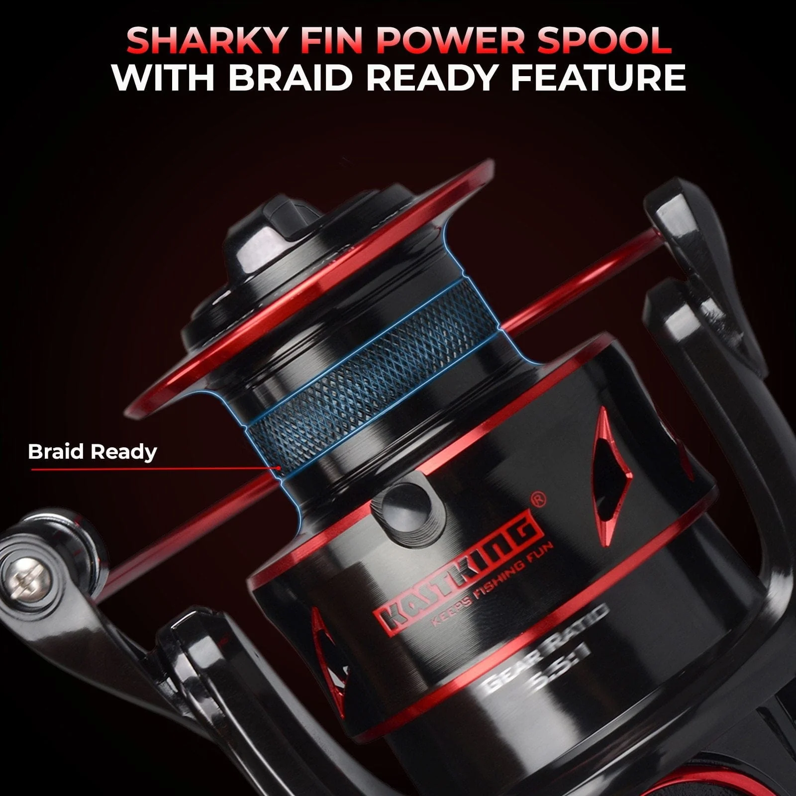 KastKing Sharky Baitfeeder III Spinning Reel - Image 8