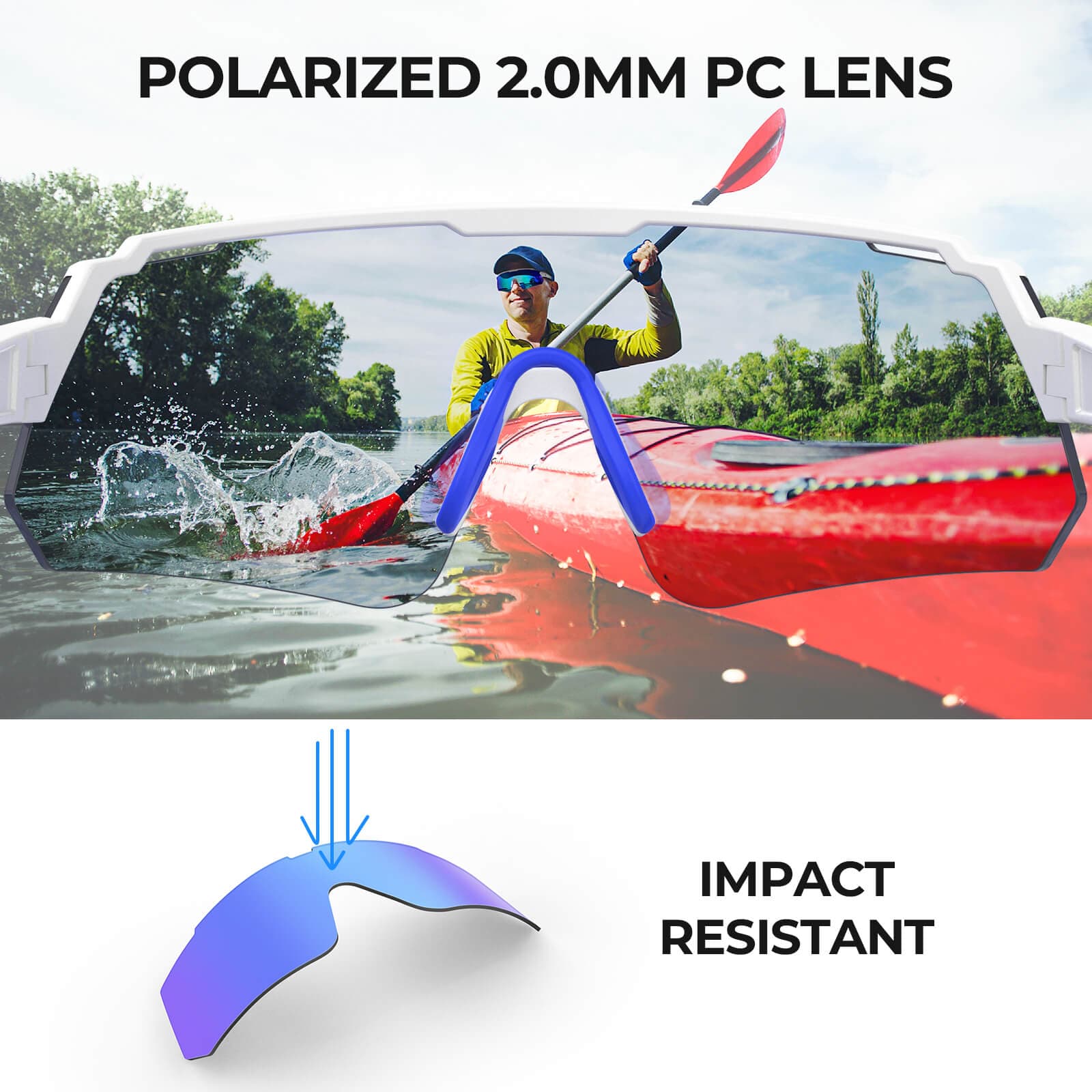 KastKing Skinner Polarized Large UV Protection Sport Sunglasses - Image 12