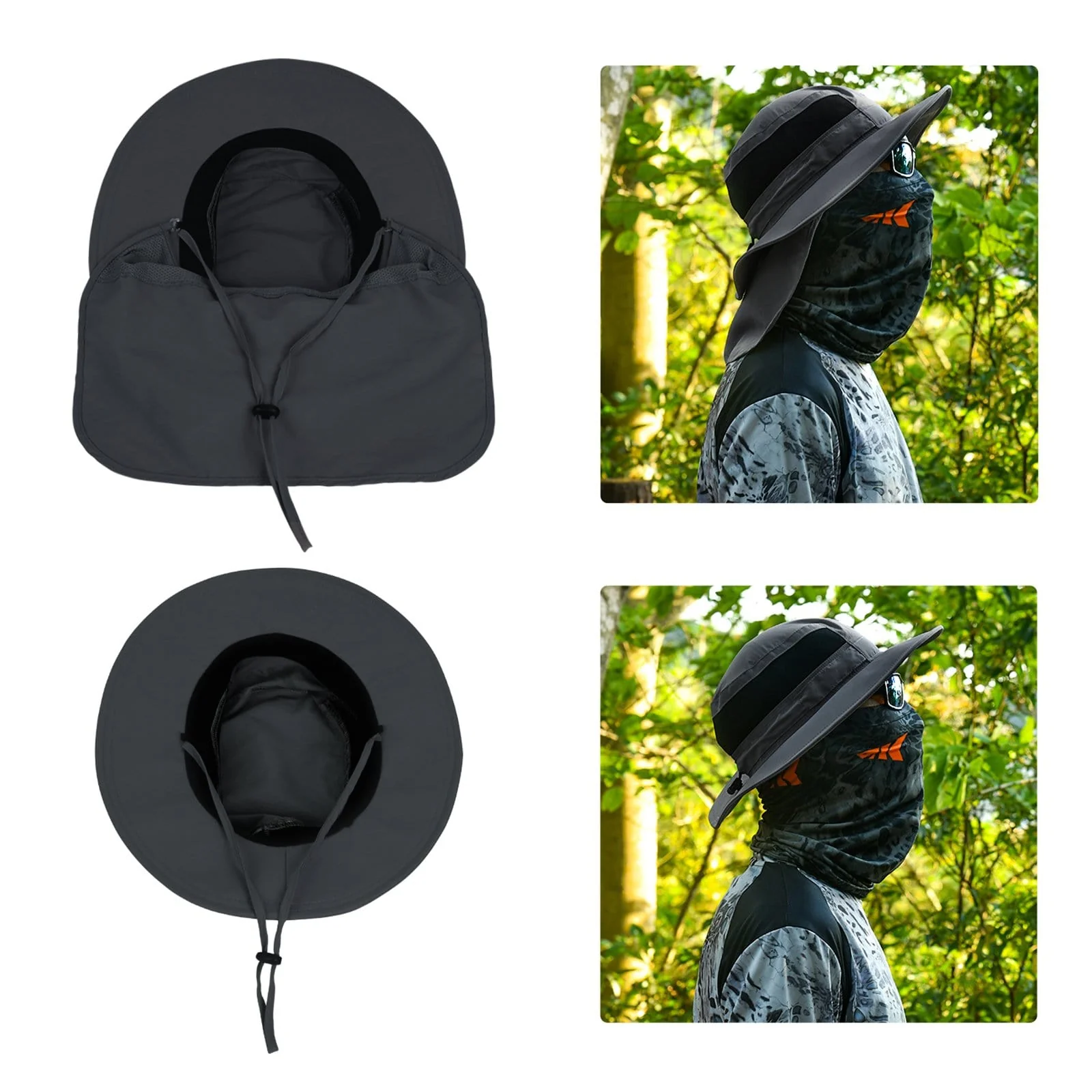KastKing UPF 50 Boonie Hat Fishing Hat with Removable Neck Shield - Image 10