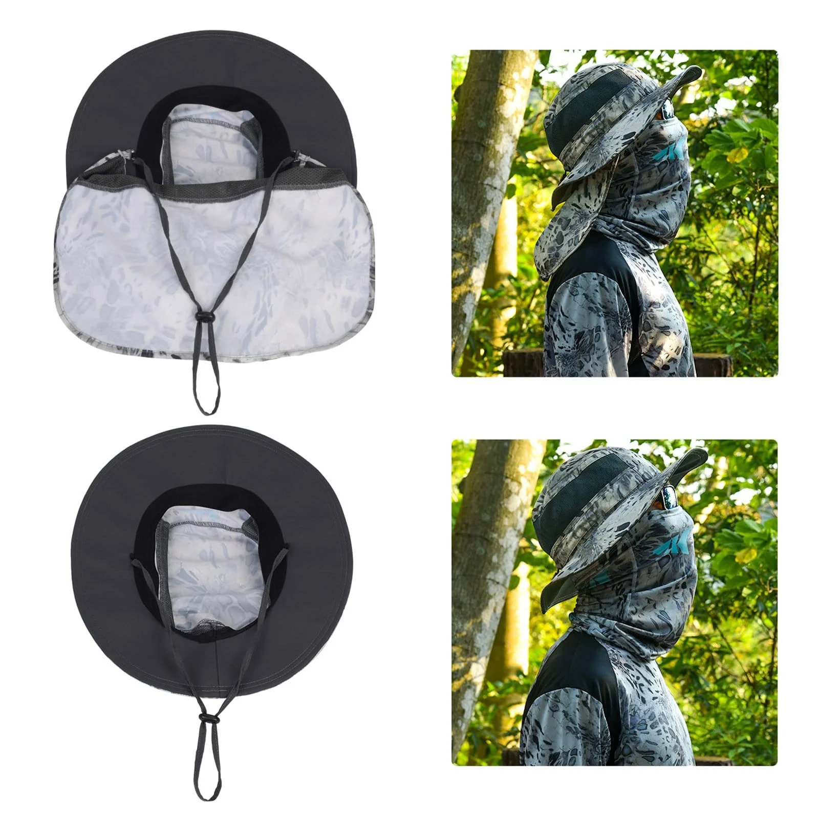 KastKing UPF 50 Boonie Hat Fishing Hat with Removable Neck Shield - Image 11