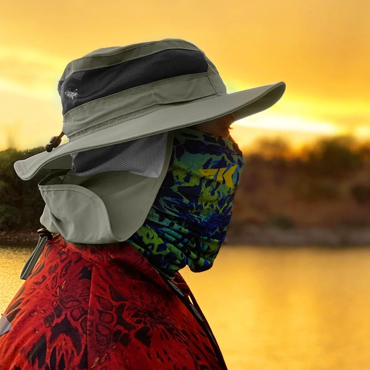 KastKing UPF 50 Boonie Hat Fishing Hat with Removable Neck Shield - Image 12