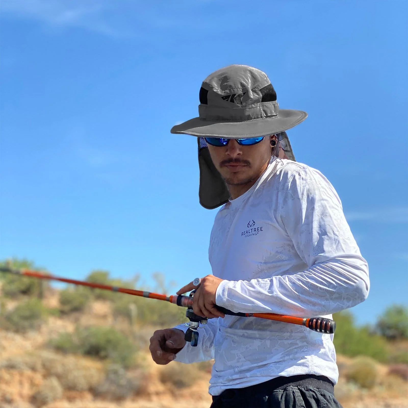 KastKing UPF 50 Boonie Hat Fishing Hat with Removable Neck Shield - Image 13