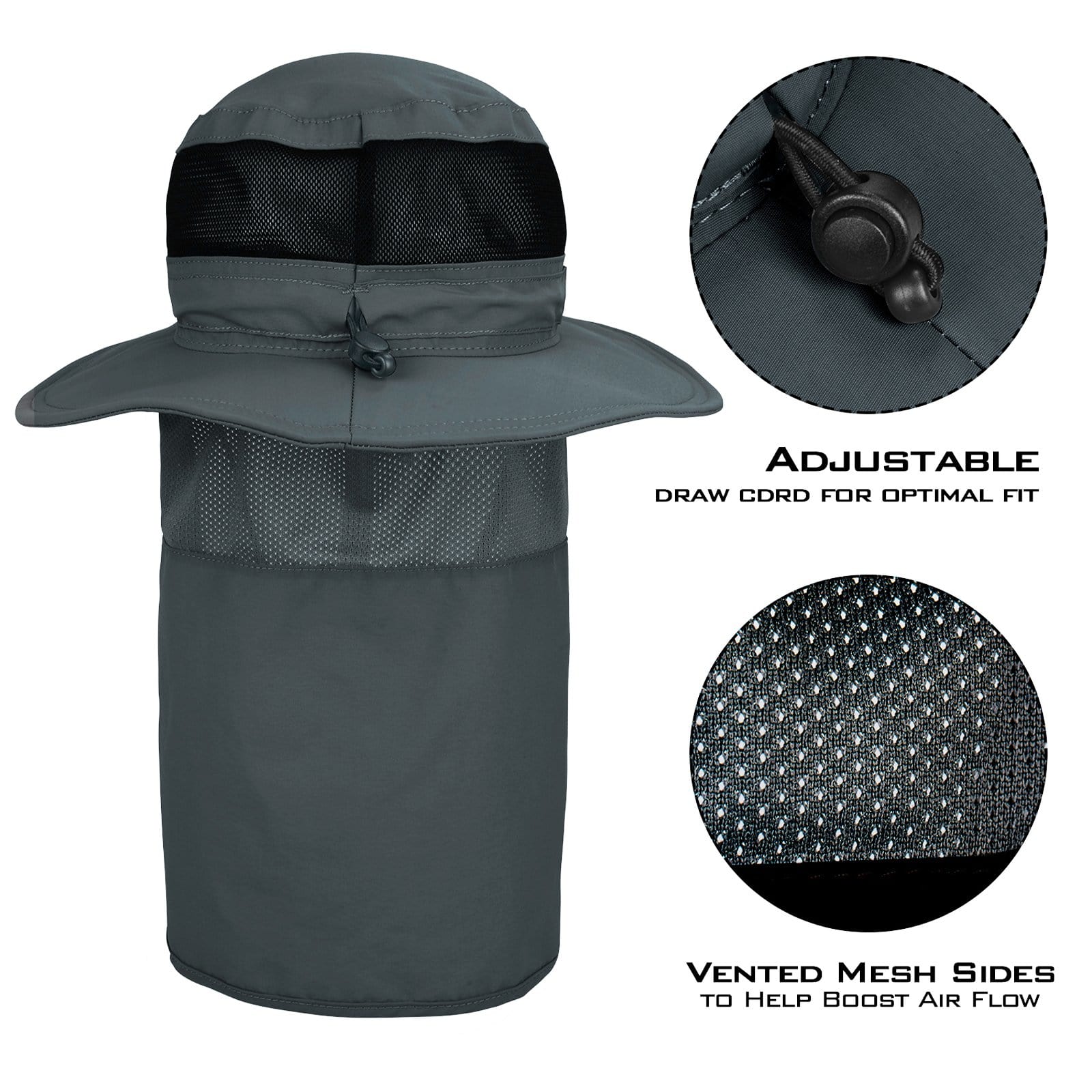 KastKing UPF 50 Boonie Hat Fishing Hat with Removable Neck Shield - Image 6