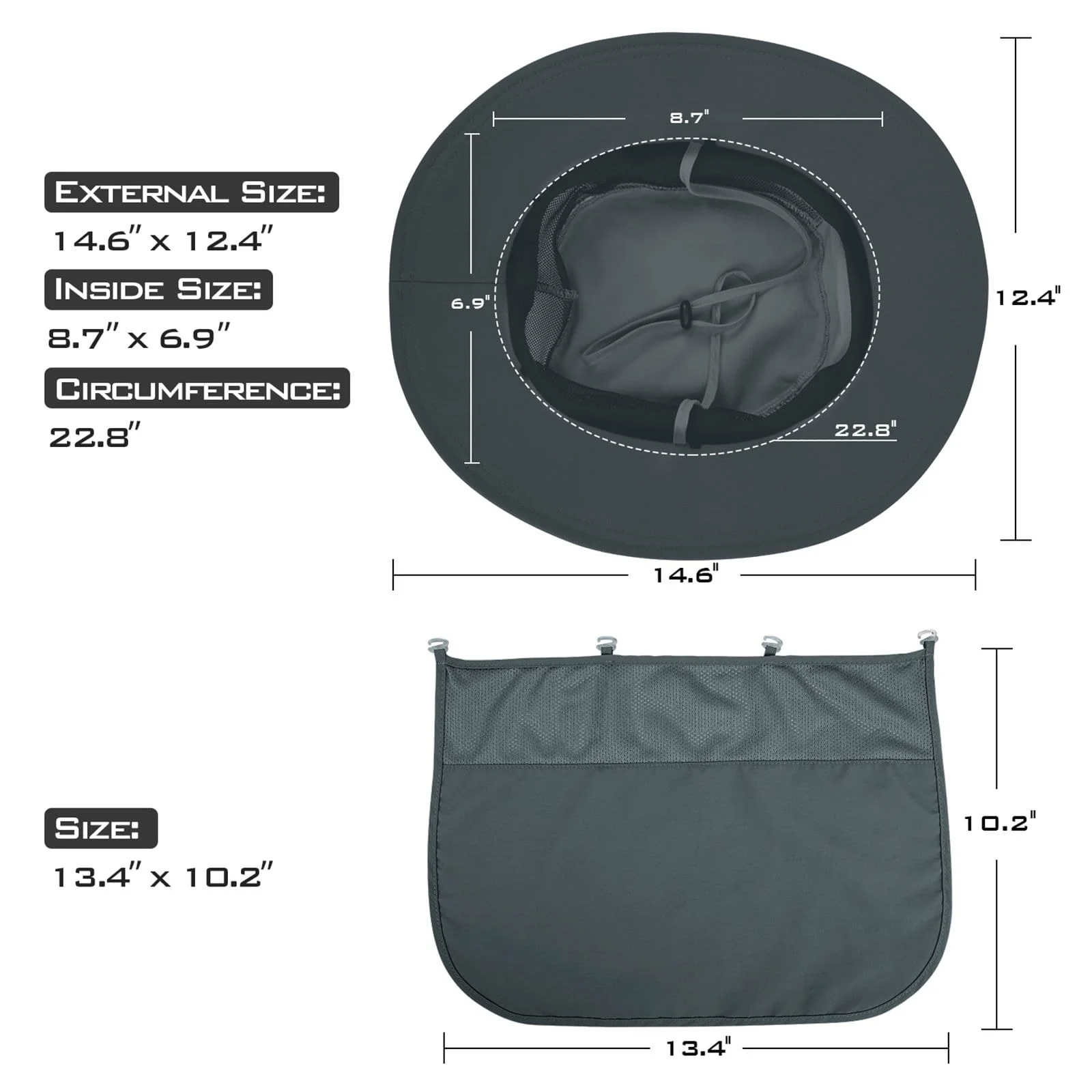 KastKing UPF 50 Boonie Hat Fishing Hat with Removable Neck Shield - Image 8