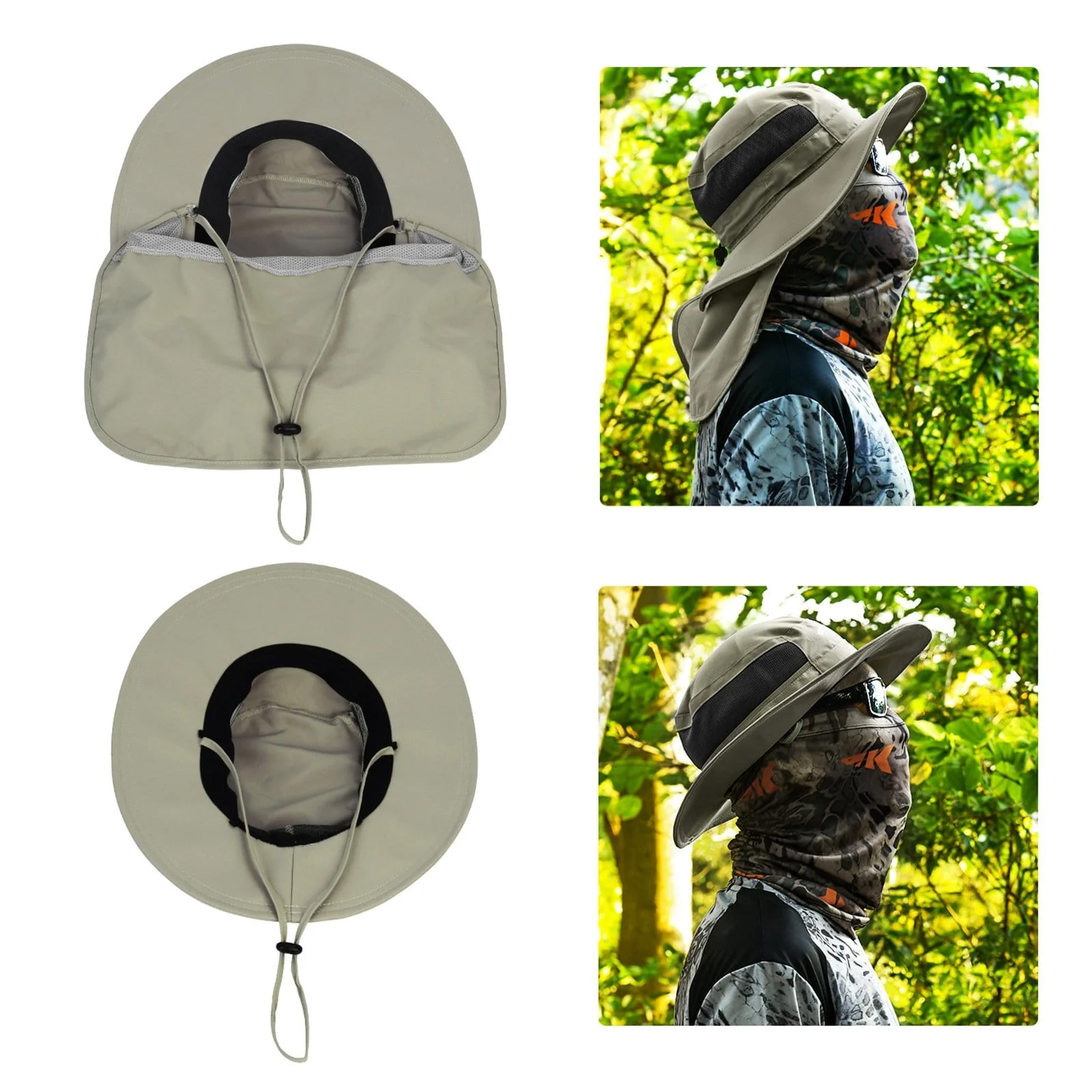 KastKing UPF 50 Boonie Hat Fishing Hat with Removable Neck Shield - Image 9
