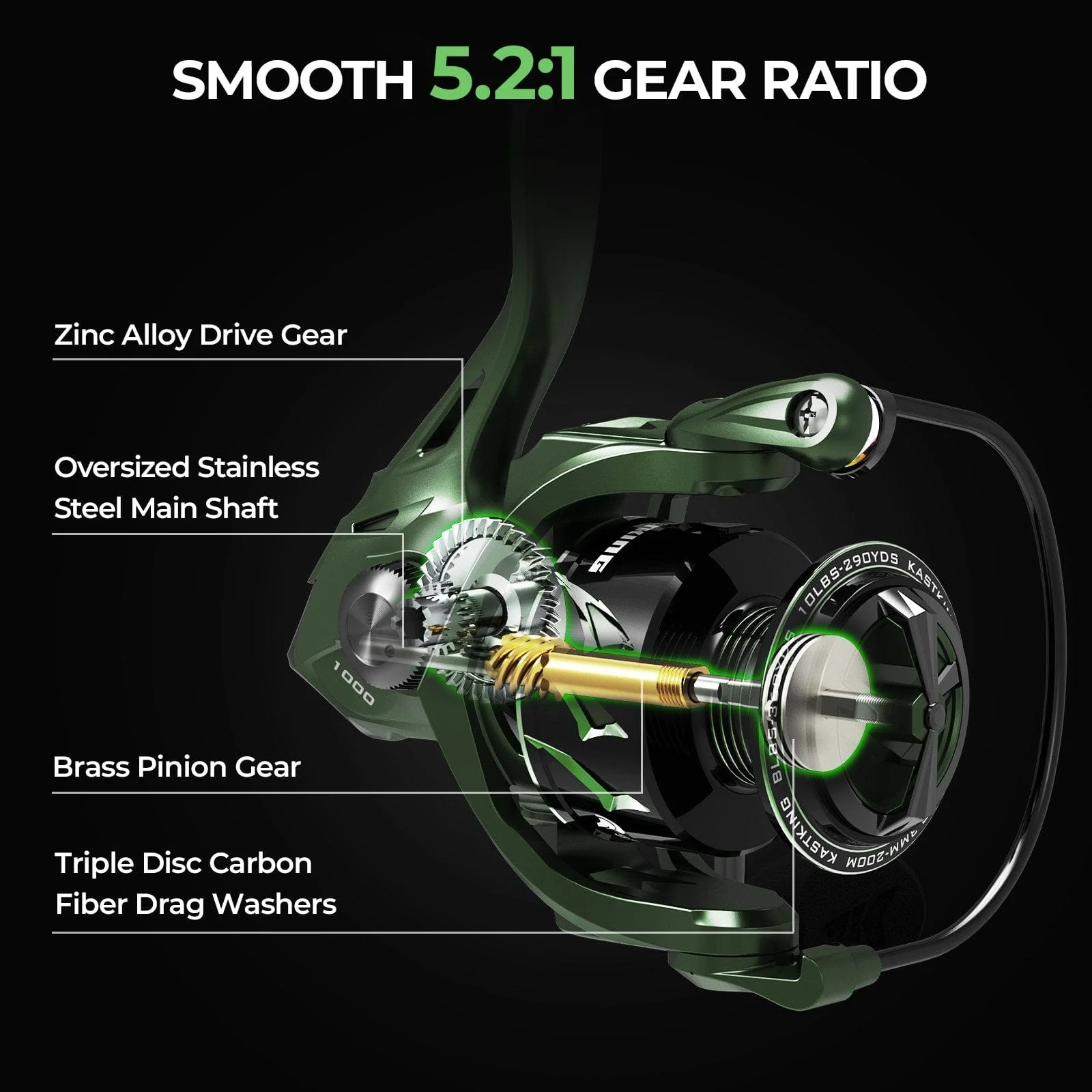 KastKing Spartacus II Spinning Fishing Reel - Image 8
