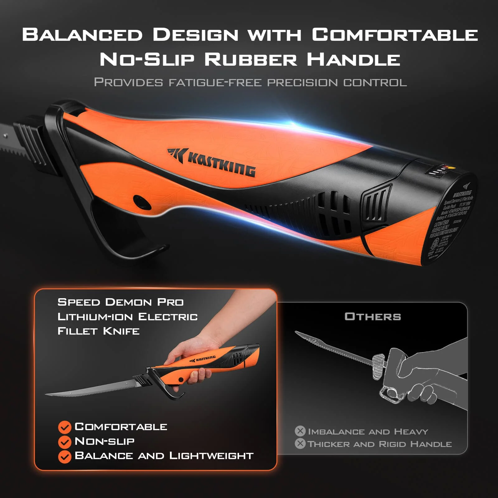 KastKing Speed Demon Pro Lithium-ion Electric Fillet Knife - Image 10