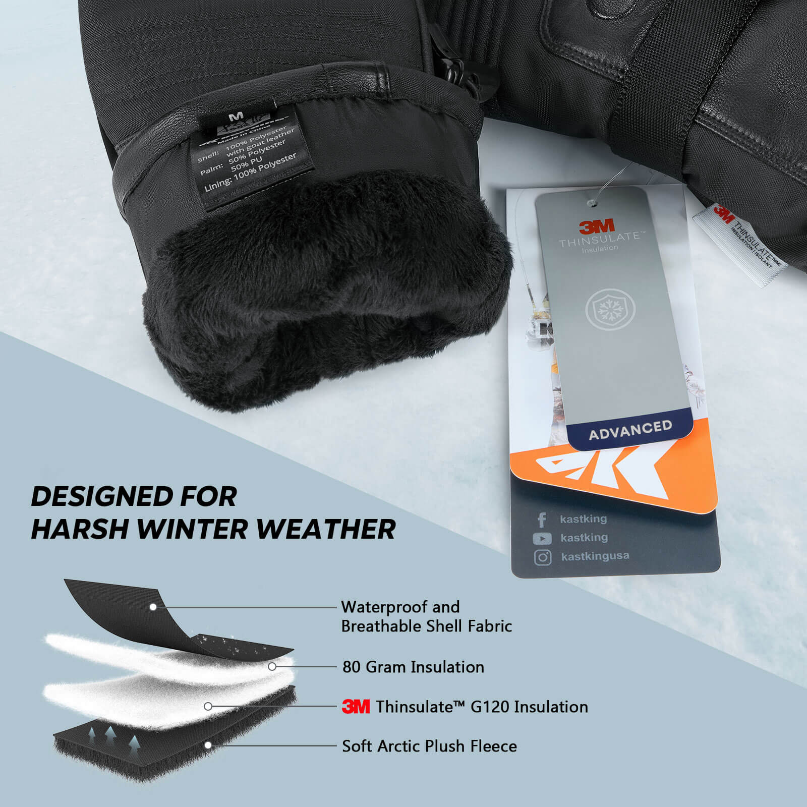 KastKing ThermoGrip Mittens Gloves - Image 4