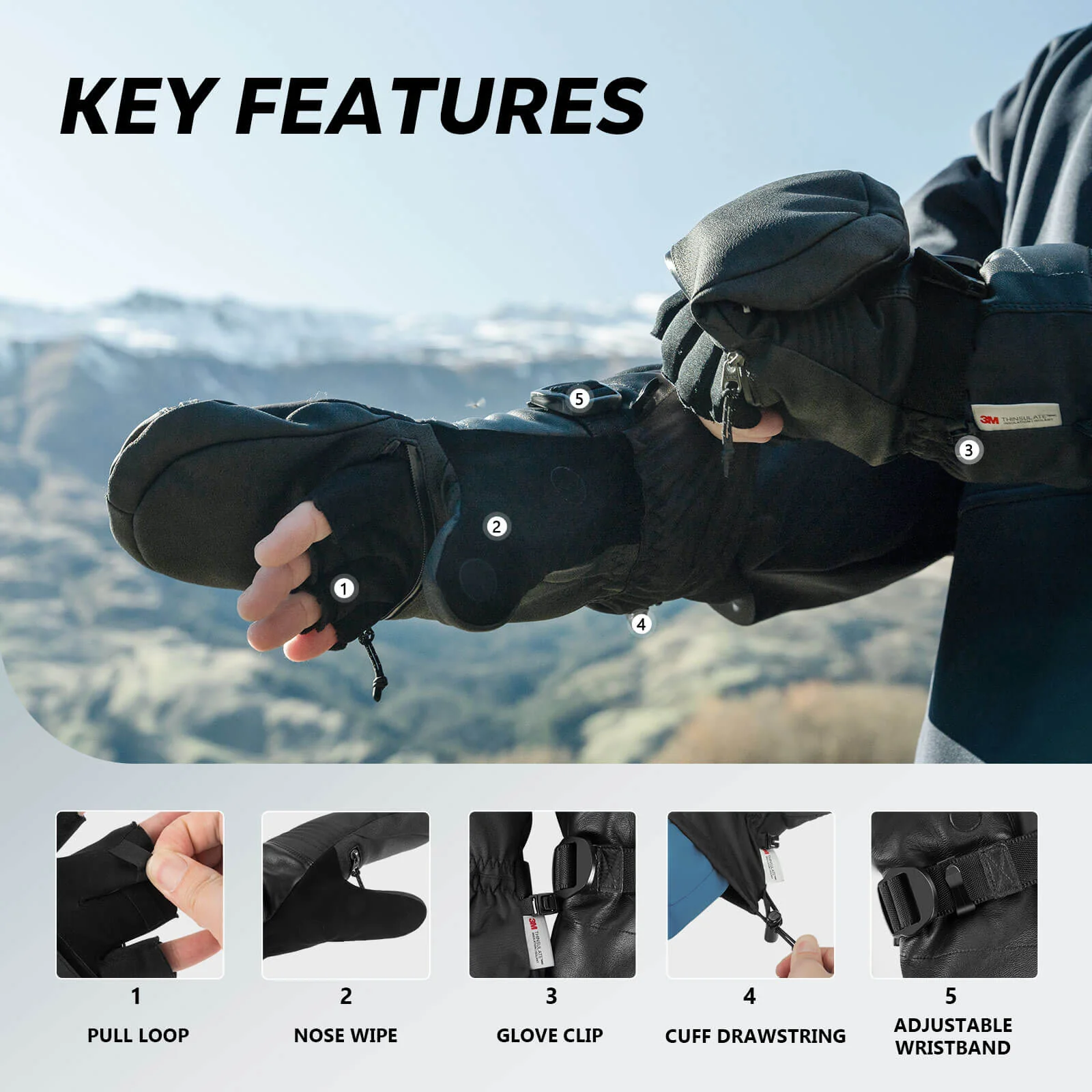 KastKing ThermoGrip Mittens Gloves - Image 8