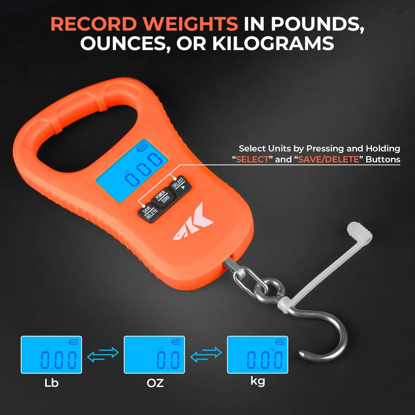 KastKing ToughTide USB Charging Fishing Scale & Lip Grip Combo - Image 3