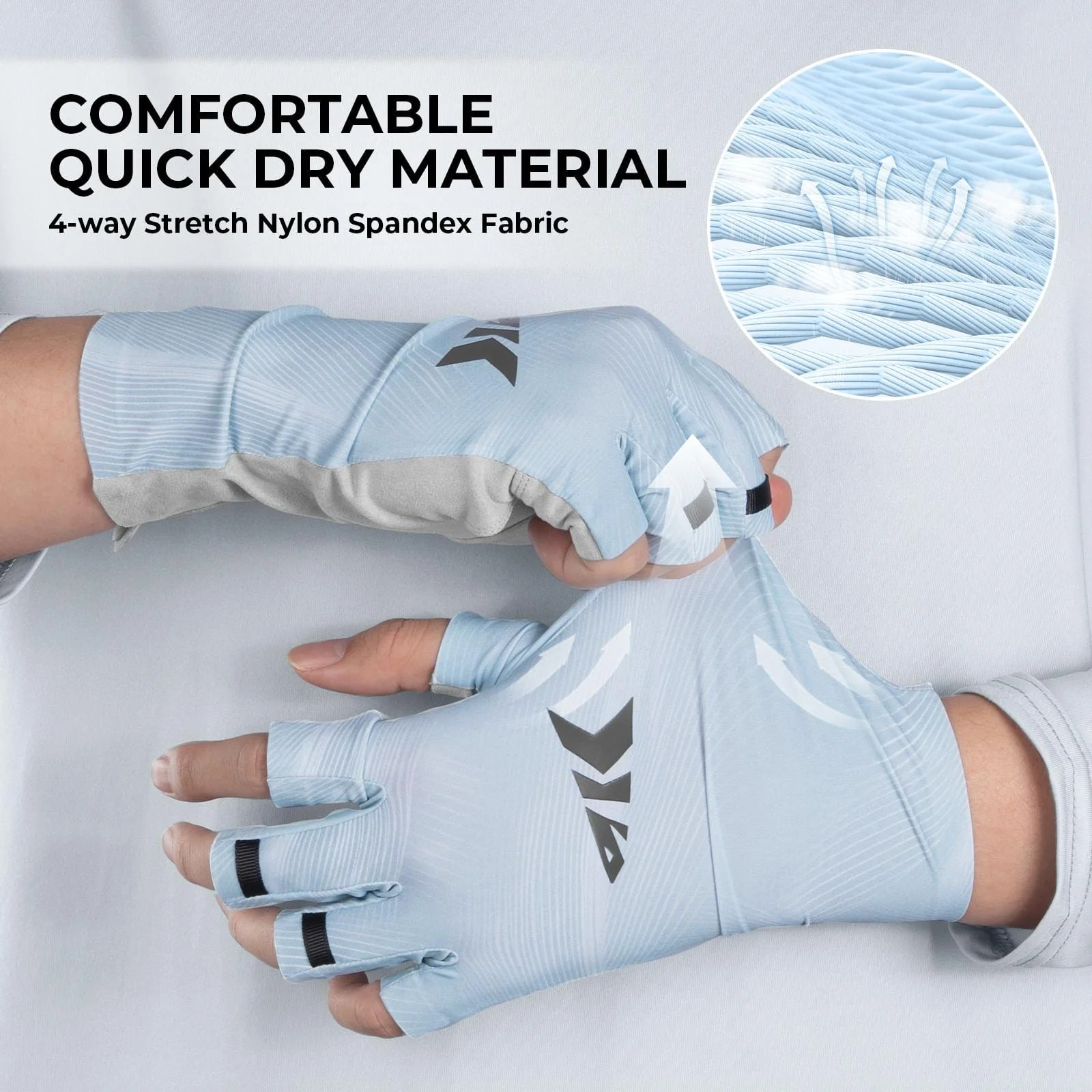 KastKing Ultimate Angler Fingerless SPF Sun Gloves - Image 5