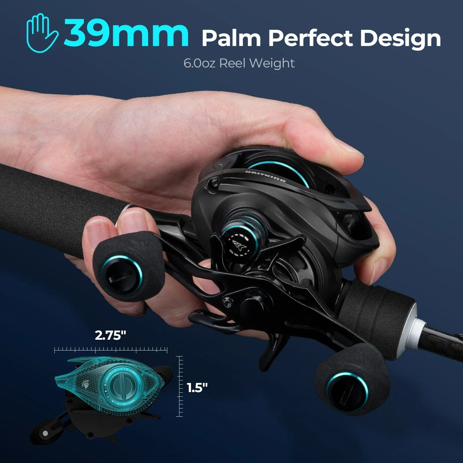 KastKing Verus Baitcaster Rod and Reel Combo - Image 11
