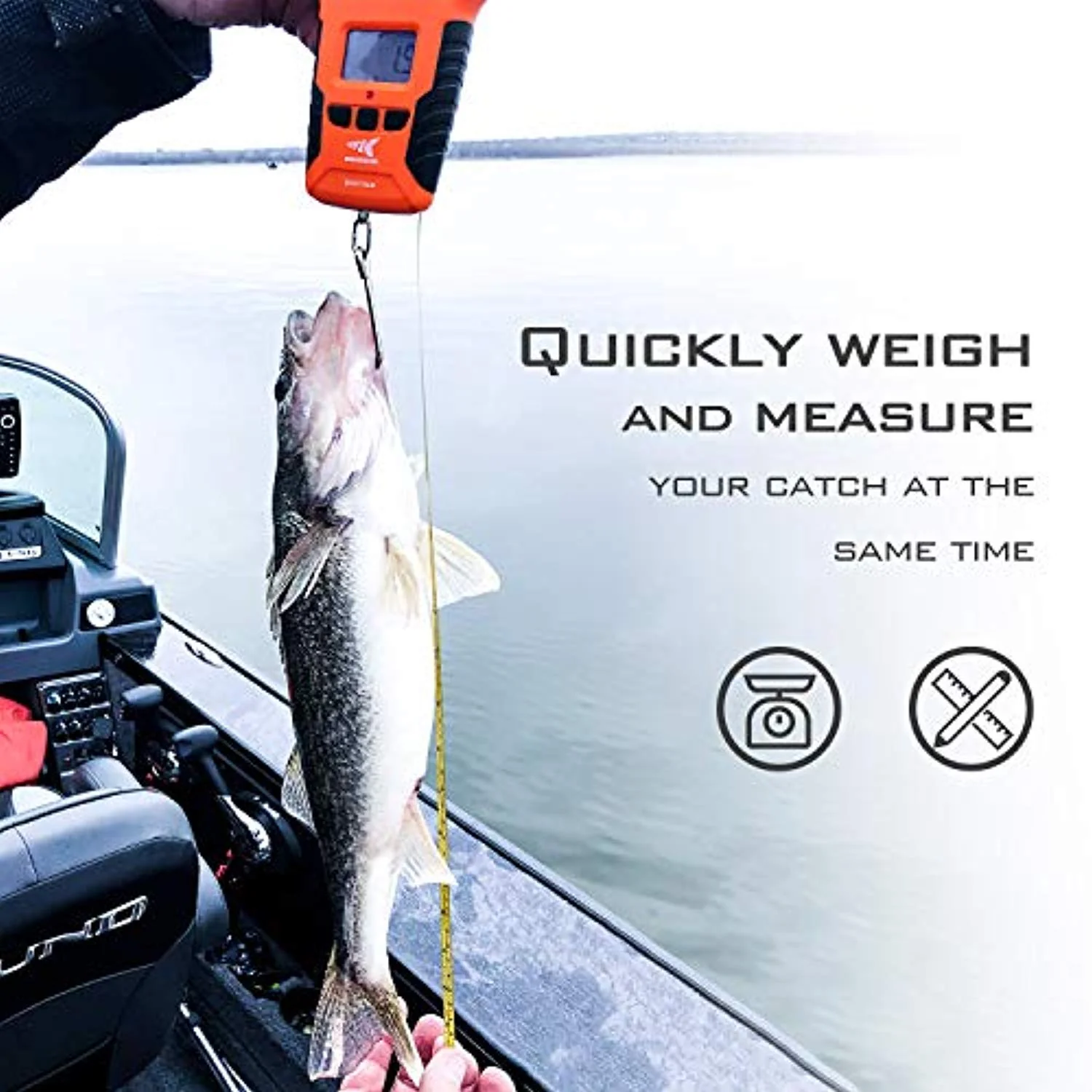 KastKing Water Resistant Digital Fishing Scale with Ruler - Image 3