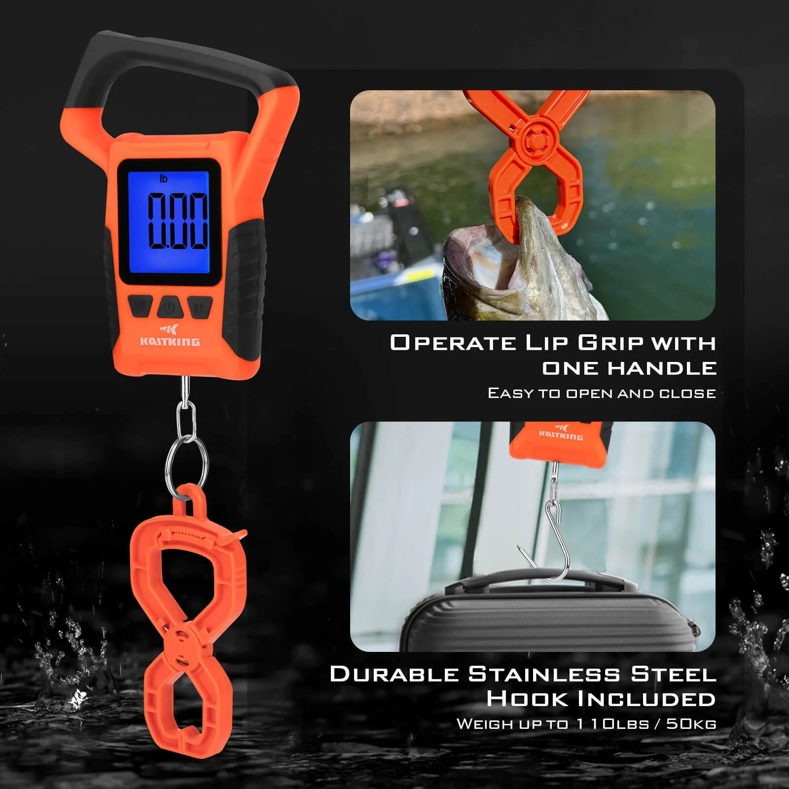 KastKing WideView Floating Waterproof Digital Scale or Lip Grip Combo - Image 10