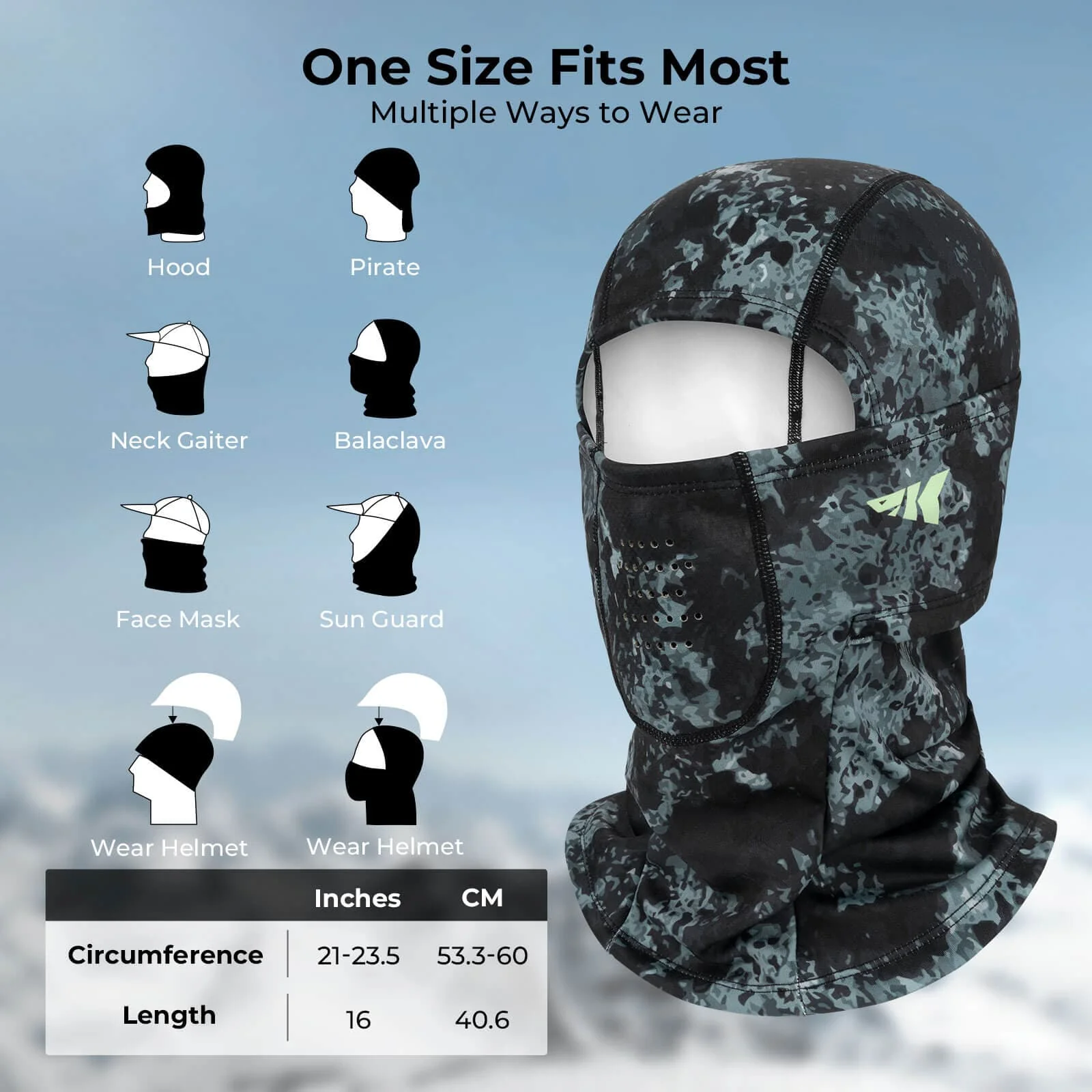 KastKing Winter Mountain Mist Balaclava - Image 8