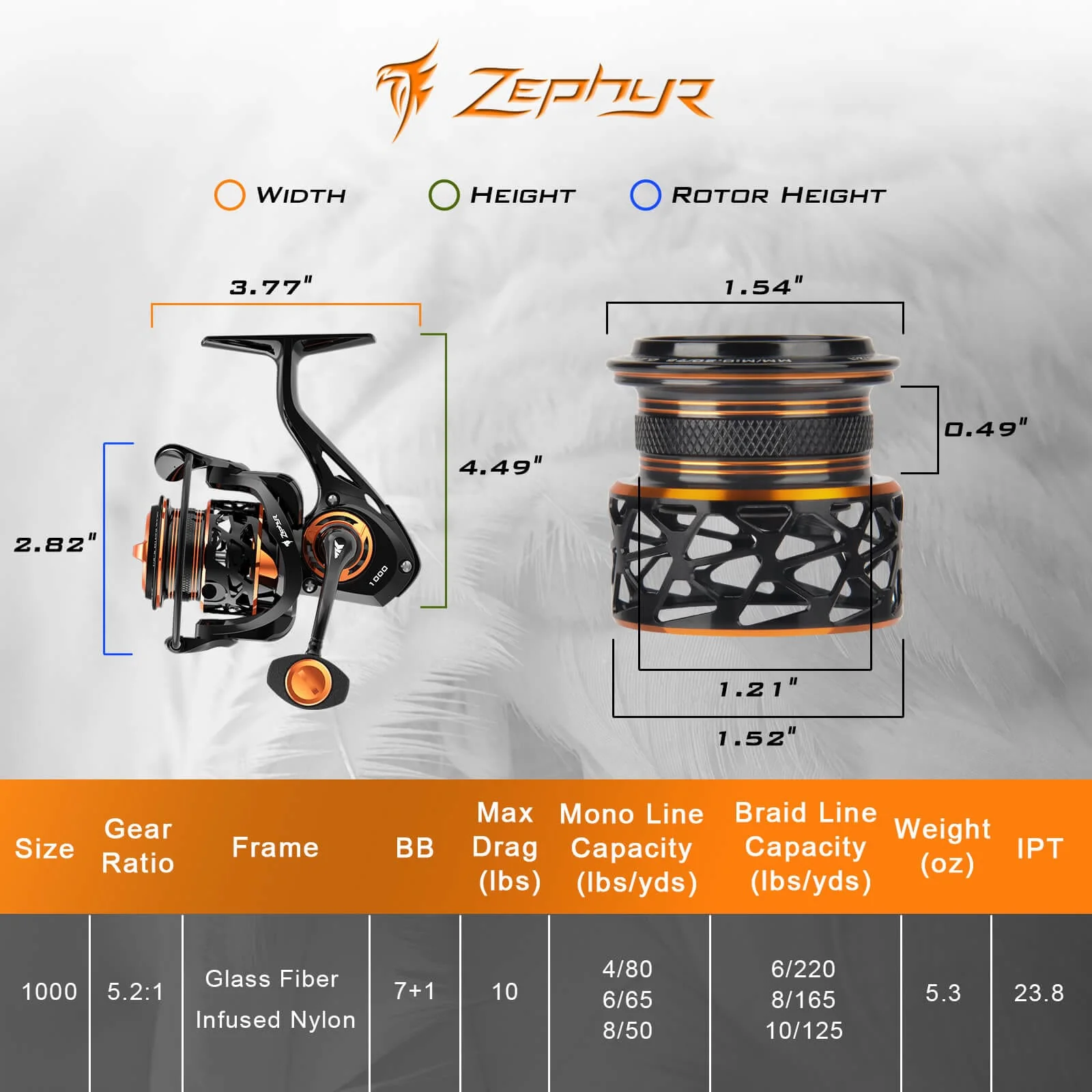 KastKing Zephyr 1000 SFS (Spin Finesse System) Fishing Reel - Image 3