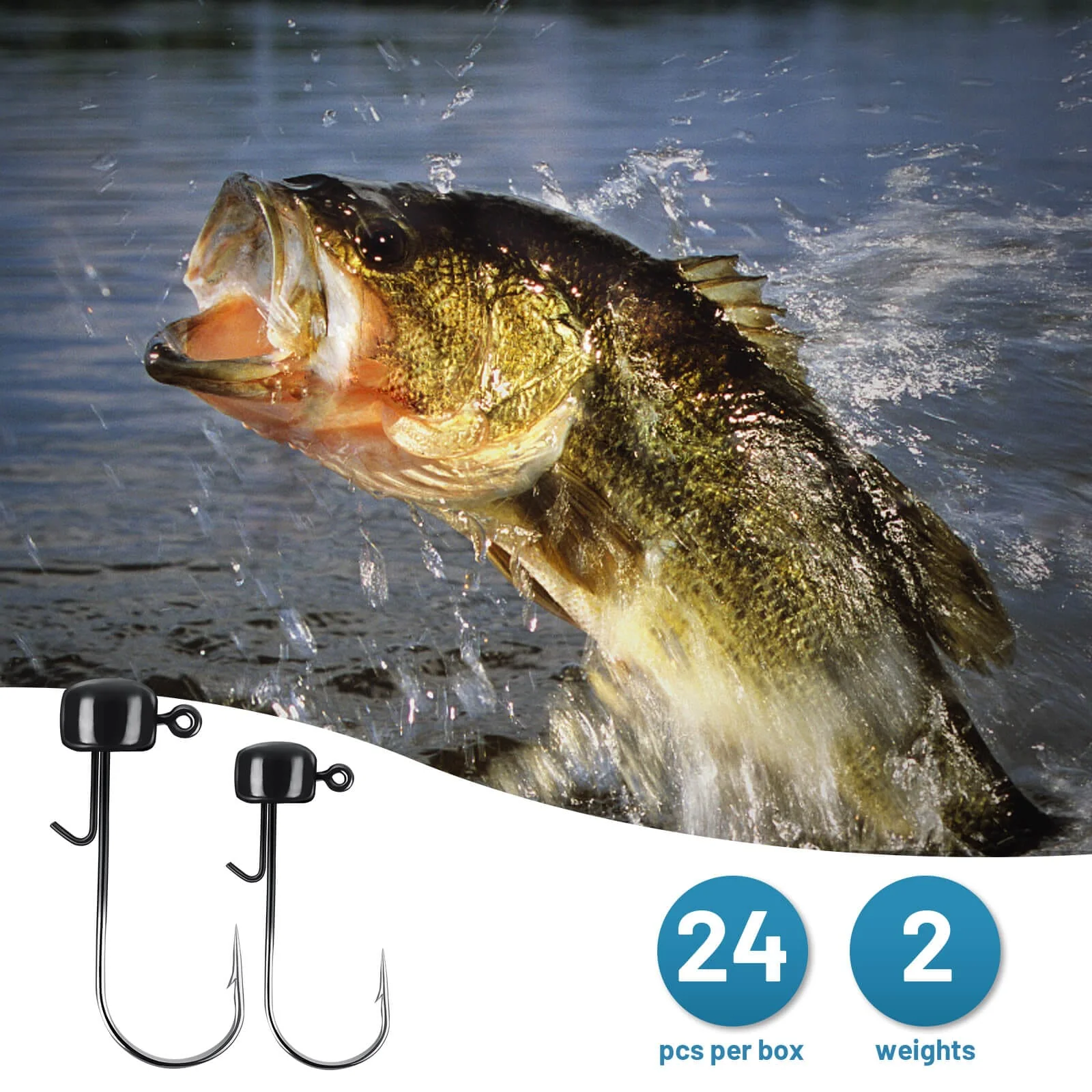 MadBite 24 Pcs Ned Rig Jig Hook Kits - Image 9