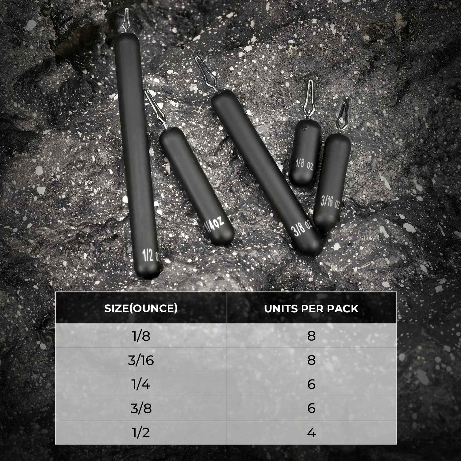 MadBite Tungsten Drop Shot Cylinder Weights - Image 5